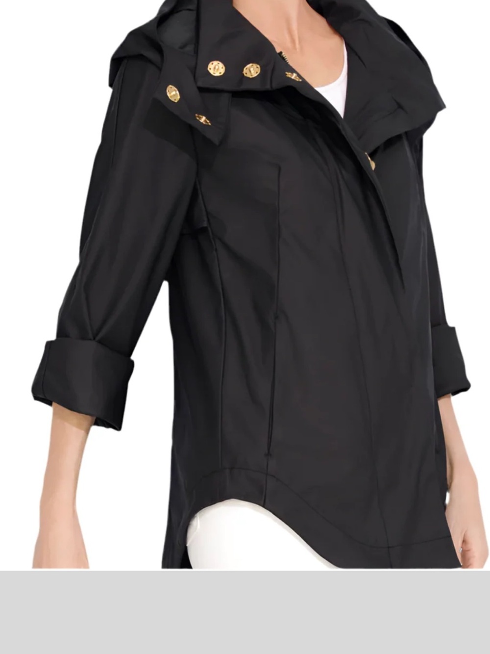 Ciao Milano Nia Rain Jacket Black Waterproof Hooded Coat Women’s Size XS NWT